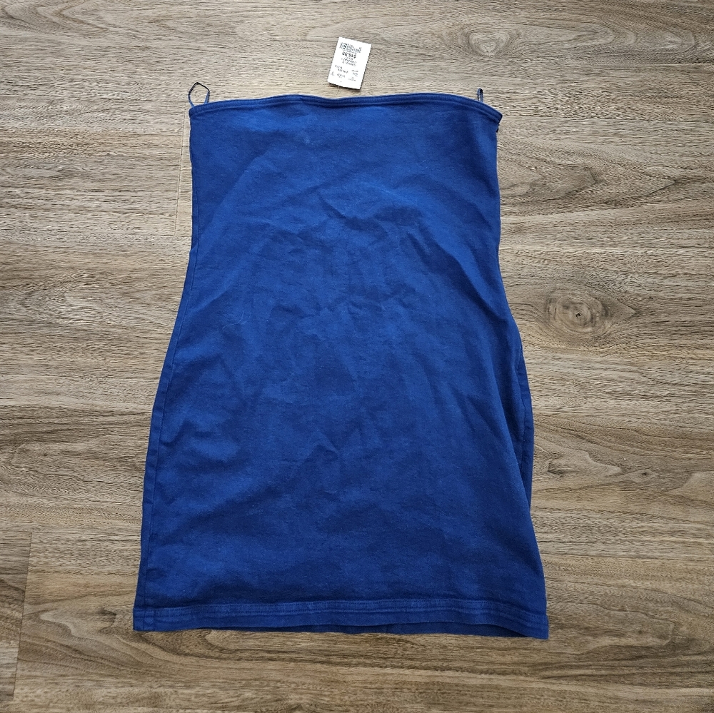 Zara Strapless Denim Mini Dress